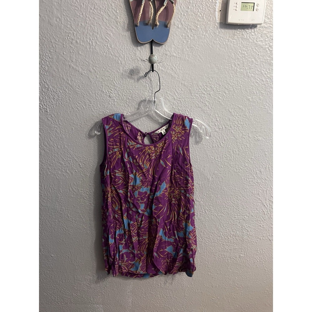 cabi sleeveless Women Purple Tan Blue Blouse Size‎ Small Tunic